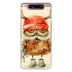 Чехлы с принтом СОВЫ для Samsung Galaxy a80 2019 ( A805F ) (Сова в шапке)