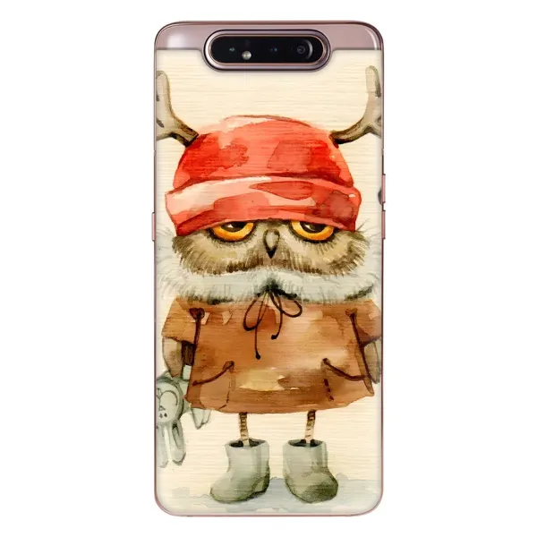 Чехол с рисунком «Сова в шапке» для Samsung Galaxy a80 2019 ( A805F )