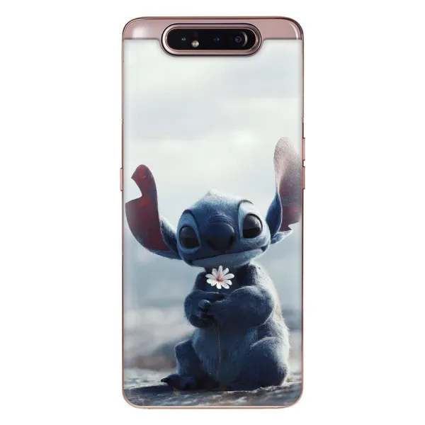 Чехол с рисунком «Стич с цветочком» для Samsung Galaxy a80 2019 ( A805F ) Чехол с рисунком «Стич с цветочком» для Samsung Galaxy a80 2019 ( A805F )