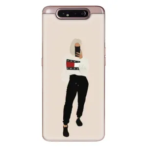 Силиконовый Чехол на Samsung Galaxy a80 2019 ( A805F ) с картинкой Стильных Девушек (Стильная)