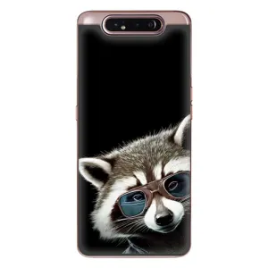 Силиконовый Чехол с Енотами на Samsung Galaxy a80 2019 ( A805F ) (Стильный Енот)