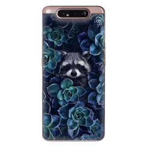 Силиконовый Чехол с Енотами на Samsung Galaxy a80 2019 ( A805F ) (В цветах)
