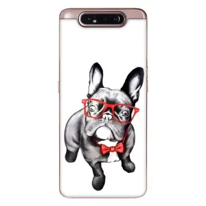 Бампер для Samsung Galaxy a80 2019 ( A805F ) с картинкой "Песики" (В очках)