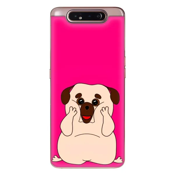 Чехол с рисунком «Веселый Мопсик» для Samsung Galaxy a80 2019 ( A805F ) Чехол с рисунком «Веселый Мопсик» для Samsung Galaxy a80 2019 ( A805F )