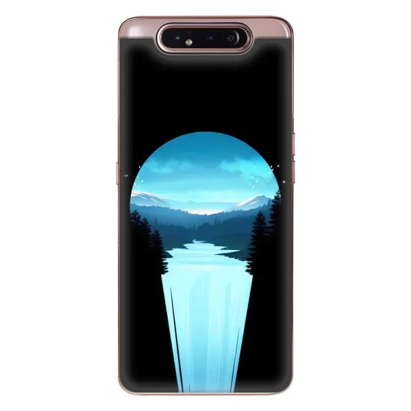 Чехол с рисунком «Синий Водопад» для Samsung Galaxy a80 2019 ( A805F ) Чехол с рисунком «Синий Водопад» для Samsung Galaxy a80 2019 ( A805F )