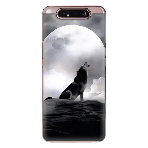 Чехол с рисунком «Волк и луна» для Samsung Galaxy a80 2019 ( A805F ) Чехол с рисунком «Волк и луна» для Samsung Galaxy a80 2019 ( A805F )
