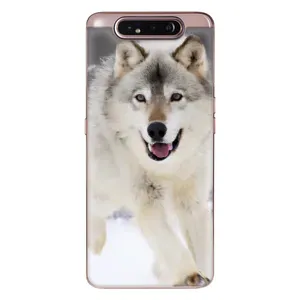 Чехол с Волком на Samsung Galaxy a80 2019 ( A805F ) (Волк на снегу)