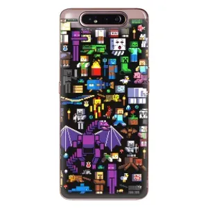Чехол майнкрафт для Samsung Galaxy a80 2019 ( A805F ) (Все персонажи)