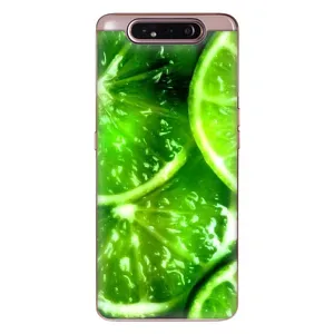 Чехол с изображением вкусной еды для Samsung Galaxy a80 2019 ( A805F ) (Яркий ЛАЙМ)