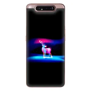 Силиконовый бампер с картинкой животных для Samsung Galaxy a80 2019 ( A805F ) (Яркий олень)