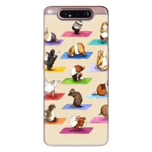 Чехол с Прикольным принтом на Samsung Galaxy a80 2019 ( A805F ) (Ёга свинок)