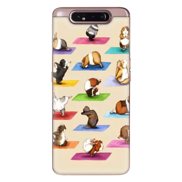 Чехол с рисунком «Ёга свинок» для Samsung Galaxy a80 2019 ( A805F ) Чехол с рисунком «Ёга свинок» для Samsung Galaxy a80 2019 ( A805F )