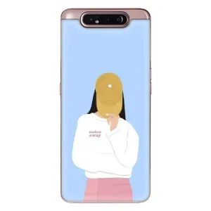 Силиконовый Чехол на Samsung Galaxy a80 2019 ( A805F ) с картинкой Стильных Девушек (Желтая кепка)