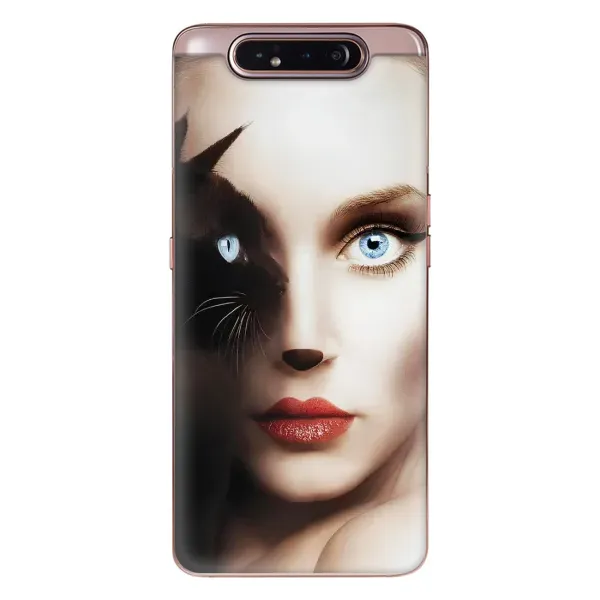 Чехол с рисунком «Женщина кошка» для Samsung Galaxy a80 2019 ( A805F ) Чехол с рисунком «Женщина кошка» для Samsung Galaxy a80 2019 ( A805F )