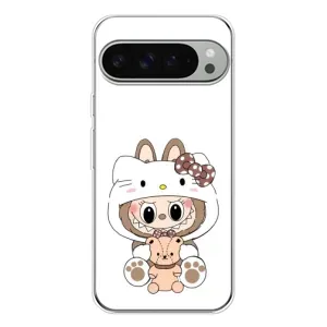 Чохол з принтом Лабубу для Google Pixel 10 Pro XL (Білий Лабубу)
