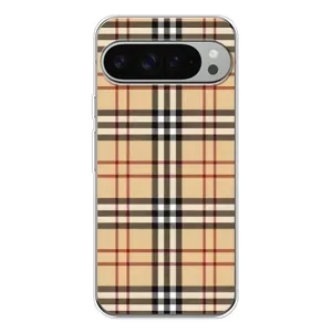 Чехол с Брендами одежды на Пиксель 10 Про ХЛ (Burberry стиль)