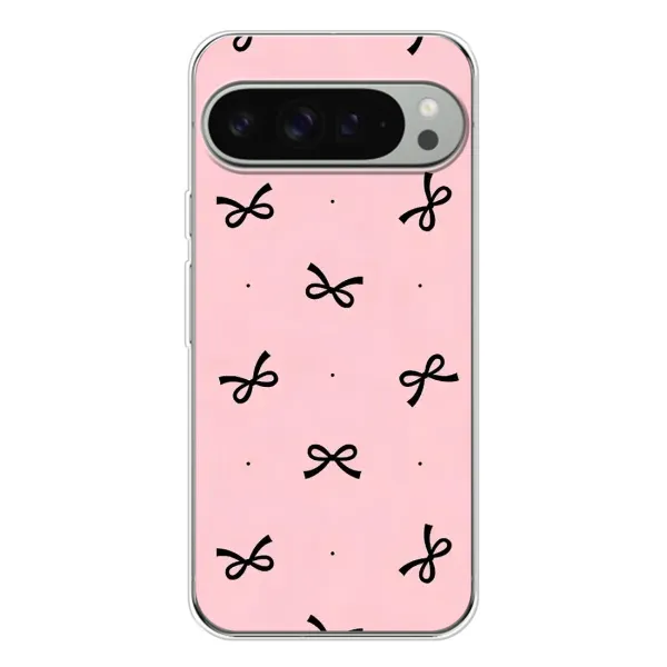 Чехол с рисунком «Черные бантики» для Google Pixel 10 Pro XL Чехол с рисунком «Черные бантики» для Google Pixel 10 Pro XL