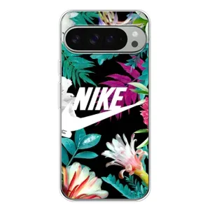 Силиконовый Чехол на Google Pixel 10 Pro XL с картинкой Nike (Цветочный Nike)
