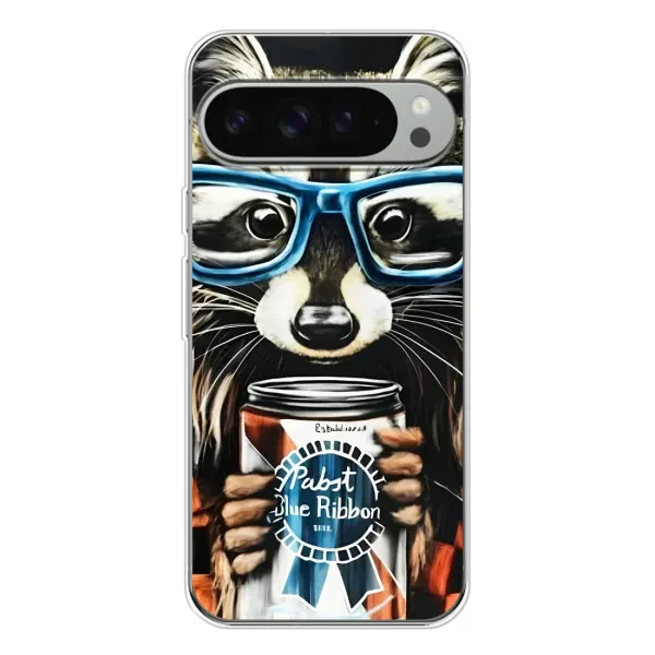 Чехол с рисунком «Енот в очках» для Google Pixel 10 Pro XL