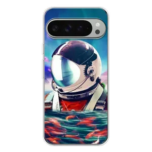 Силиконовый Чехол с принтом "Космонавты" на Google Pixel 10 Pro XL (Космонавт в воде)