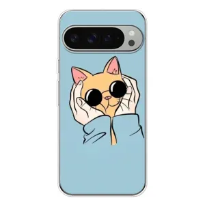 Бампер з зображенням Котиків для Піксель 10 Про ХЛ (КОТИК в окулярах)