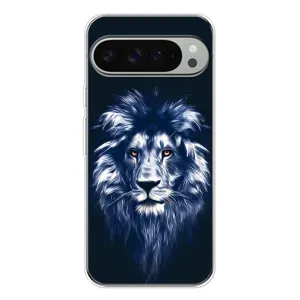 Чехол с картинкой на Google Pixel 10 Pro XL (Лев - синий)