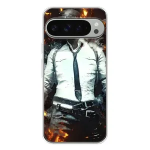 Силиконовый чехол с картинкой "Герой Pubg" на Google Pixel 10 Pro XL (Man Пубг)