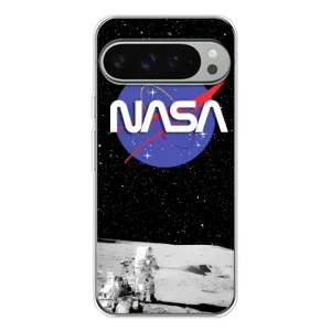 Силиконовый бампер с принтом "Наса" на Google Pixel 10 Pro XL (Nasa на луне)