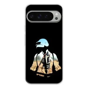 Силиконовый чехол с картинкой "Герой Pubg" на Google Pixel 10 Pro XL (Пубг мен)