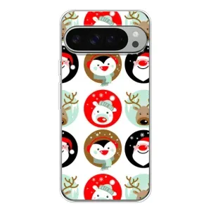 Силіконовий бампер на різдво для Google Pixel 10 Pro XL (Різдвяний принт)