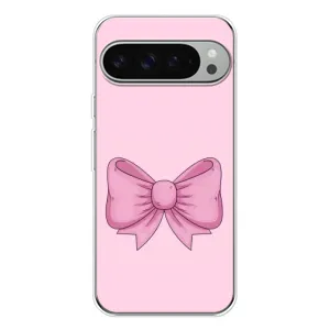 Чехол банты для Google Pixel 10 Pro XL (Розовый бантик)