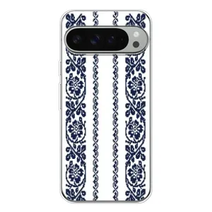 Силиконовый Чехол на Google Pixel 10 Pro XL с картинкой Вышиванки (Синяя вышиванка)