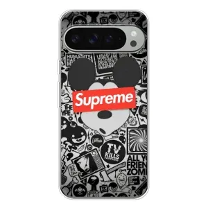 Чехол с Брендами одежды на Пиксель 10 Про ХЛ (Supreme Маус)