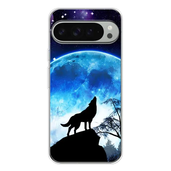 Чохол з малюнком «Виє на місяць» для Google Pixel 10 Pro XL Чохол з малюнком «Виє на місяць» для Google Pixel 10 Pro XL