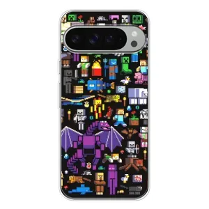 Чехол майнкрафт для Google Pixel 10 Pro XL (Все персонажи)