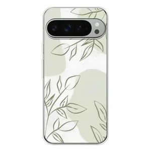 Чехол цветочный дизайн для Google Pixel 10 Pro XL (Зелёный дизайн)
