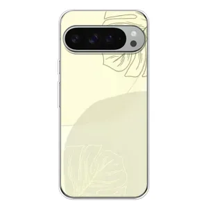 Чехол цветочный дизайн для Google Pixel 10 Pro XL (Зелёный фон)
