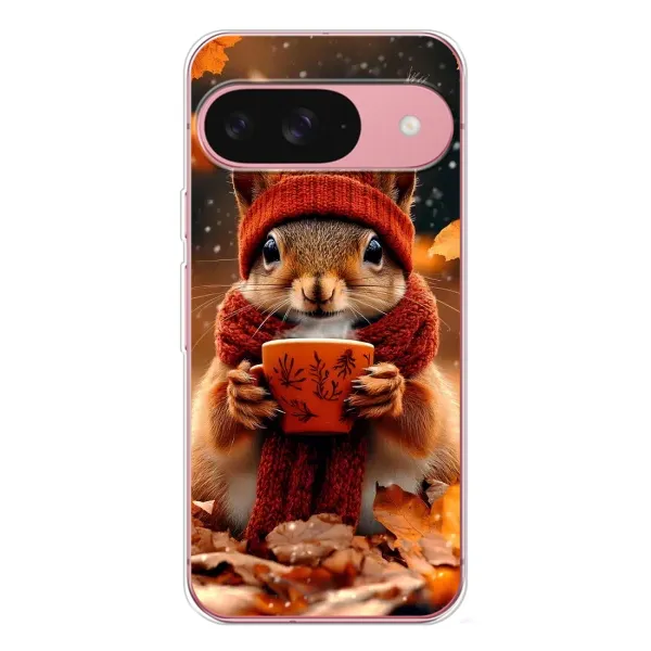 Чохол з малюнком «Білка з кавою» для Google Pixel 10 Pro