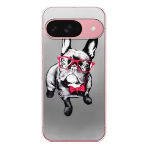 Чехол (ТПУ) Милые собачки для Google Pixel 10 Pro (Бульдог в очках)