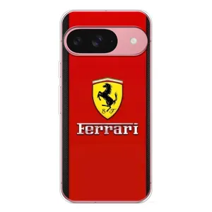 Силиконовый бампер с картинкой машины на Google Pixel 10 Pro (Ferrari Logo)