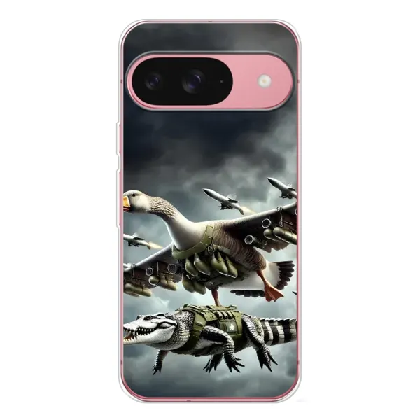 Чохол з малюнком «Гусіні і крокоділо» для Google Pixel 10 Pro Чохол з малюнком «Гусіні і крокоділо» для Google Pixel 10 Pro