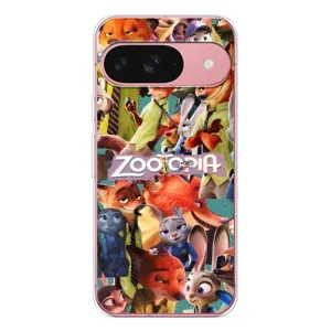 Силиконовый чехол с принтом Зоотрополіс для Google Pixel 10 Pro (Коллаж героев)