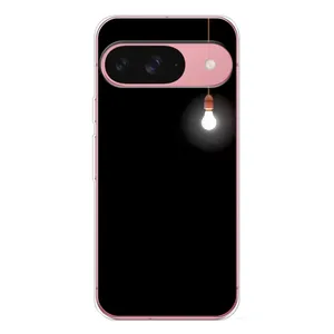 Чехол с картинками на черном фоне для Google Pixel 10 Pro (Лампочка)