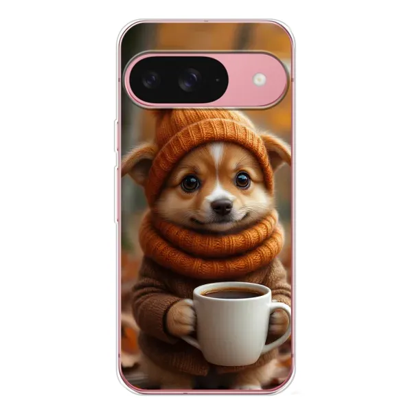 Чохол з малюнком «Песик з кавою» для Google Pixel 10 Pro