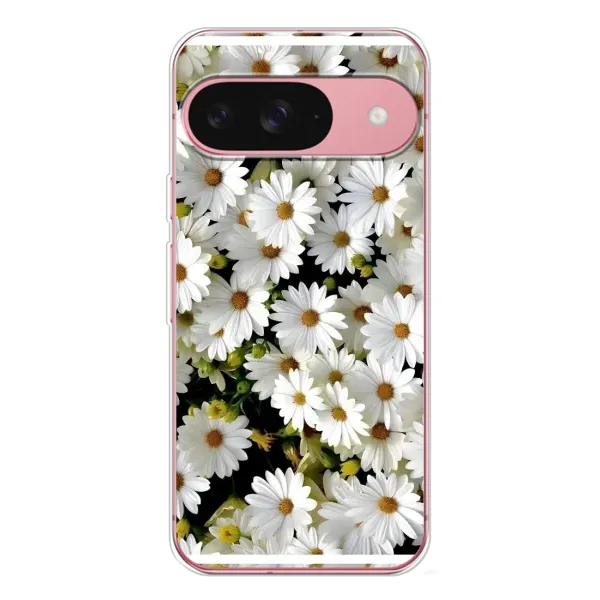 Чехол с рисунком «Рамка в ромашках» для Google Pixel 10 Pro