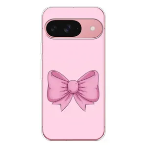 Чехол банты для Google Pixel 10 Pro (Розовый бантик)