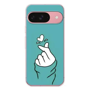 Чехлы (Знак сердечка) на Google Pixel 10 Pro (Сердечко на бирюзовом)