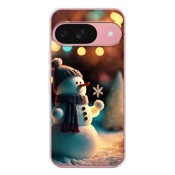 Чехол с рисунком «Снеговик праздничный» для Google Pixel 10 Pro