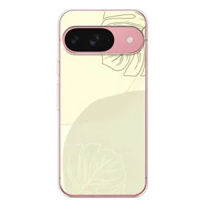 Чехол цветочный дизайн для Google Pixel 10 Pro (Зелёный фон)
