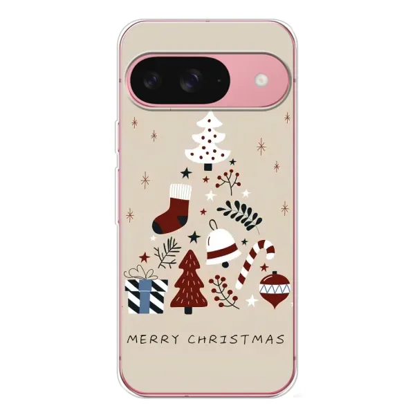 Чехол с рисунком «Merry Christmas» для Google Pixel 10 Чехол с рисунком «Merry Christmas» для Google Pixel 10